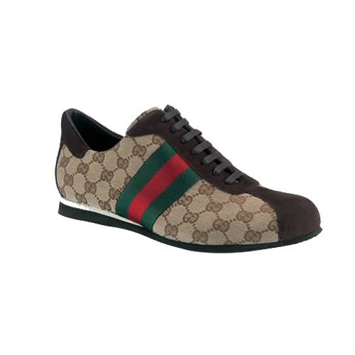 Brun Gucci Chaussures A Lacets Espadrilles Avec Signature Web